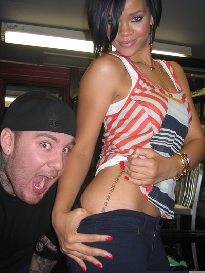 The first time Bang Bang tattooed Rihanna, he says, "I didn't know who she was, all I knew was she was a singer." 