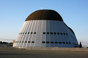 Hangar One at Moffet field is "cavernous.