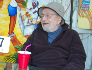Writer Irwin Silber appeared in a QUEST TV segment on Alzheimer's.  We filmed him having lunch at a Brazilian restaurant in Berkeley in Nov. 2007.