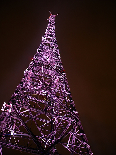 Gliwice Radio Tower at Night