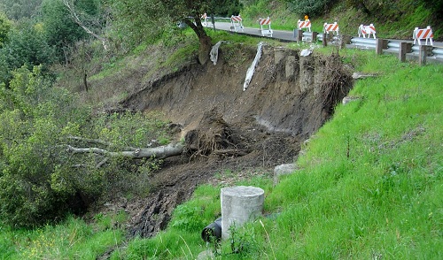 roadside landslide