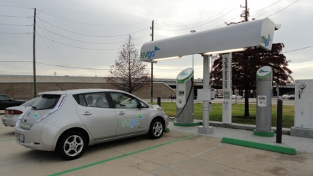 eVgo electric car charging station in Houston, Texas