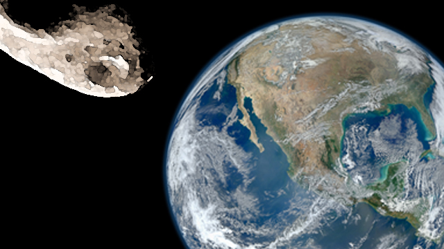 Earth and Near-Earth Asteroid--dramatization only