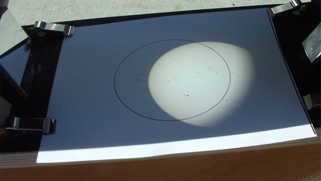 Image of Sun through a Sunspotter telescope