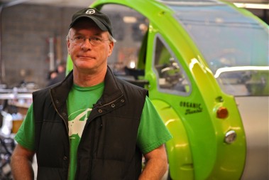 Rob Cotter, a lifelong inventor, started his company Organic Transit after a career designing high-end race cars. Photos by David Huppert/UNC-TV.