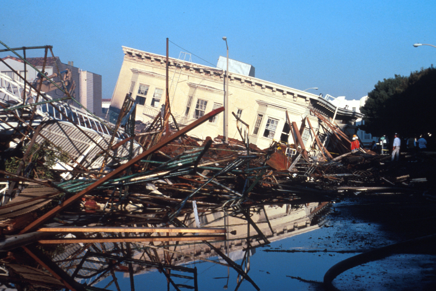 The Marina District of San Francisco was hit hard by the Loma Prieta earthquake.