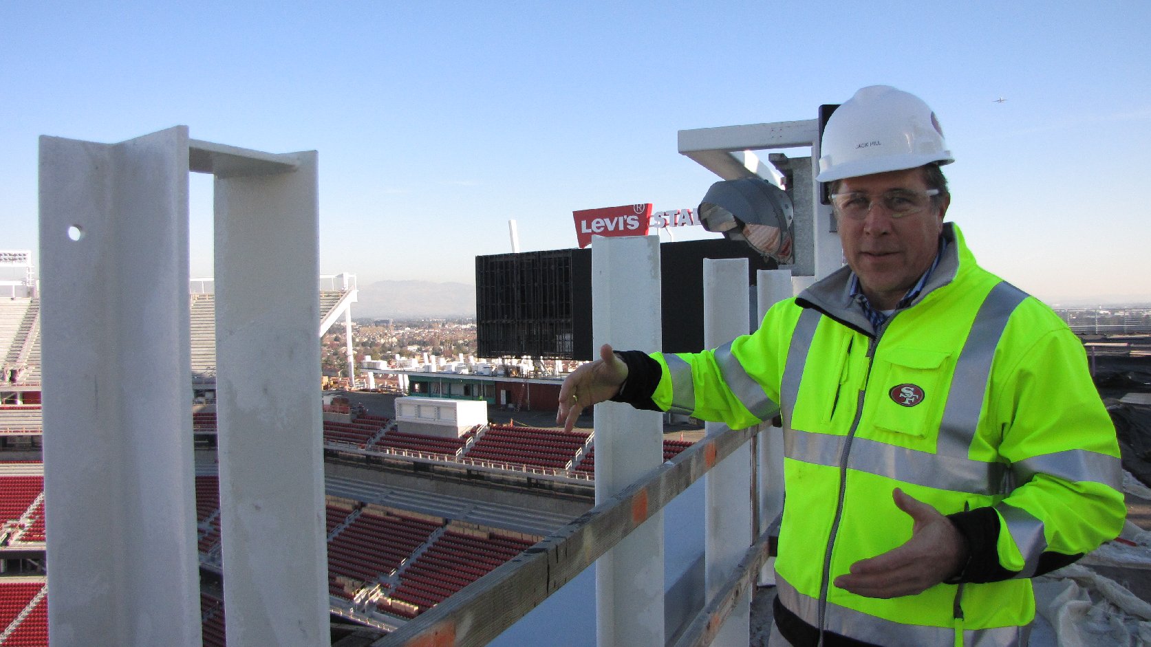 As project executive, Jack Hill oversees the construction of Levi's Stadium. (Molly Samuel/KQED)