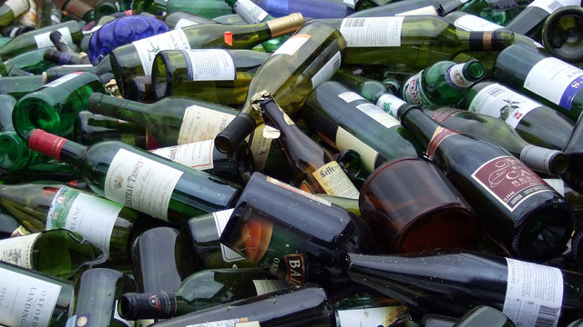 In California, beer bottles do carry a deposit, but liquor and wine bottles don't. (James Cridland/Flickr) http://www.flickr.com/photos/jamescridland/393978012/