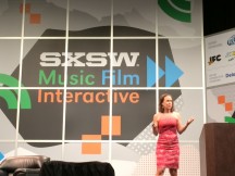 23andMe CEO Anne Wojcicki, speaking at the annual SXSW festival in Austin, Texas in March 2014. (Jenny Oh/KQED)
