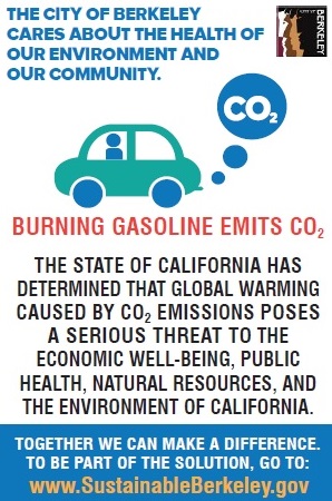 A working concept of Berkeley's gas pump warning label. (Courtesy Raymond Pajek)