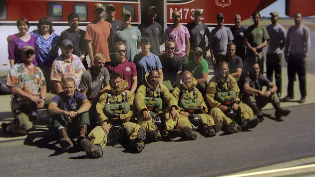 The California Smokejumpers Class of 2012. Franki Betancourt, seated front row, center, was in his first season as a smokejumper. (Courtesy of California Smokejumpers)