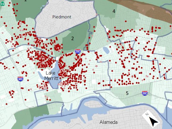 Oakland soft-story inventory map