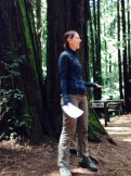 Deborah Ziertan, Education Manager with Save the Redwoods League, instructs naturalists about redwood ecology and the "Fern Watch" in the East Bay redwoods.