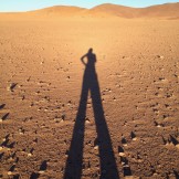 "Desert selfie" in the driest place on the planet: Atacama Desert in Chile.