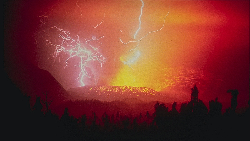 Volcanic lightning can melt ash into tiny spheres of glass