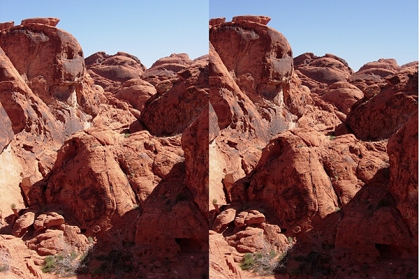 Stereo image from Valley of Fire, Nevada