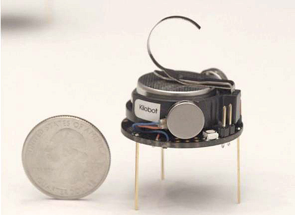 Harvard engineers designed the kilobot to develop better algorithms for controlling thousands of robots in a swarm.