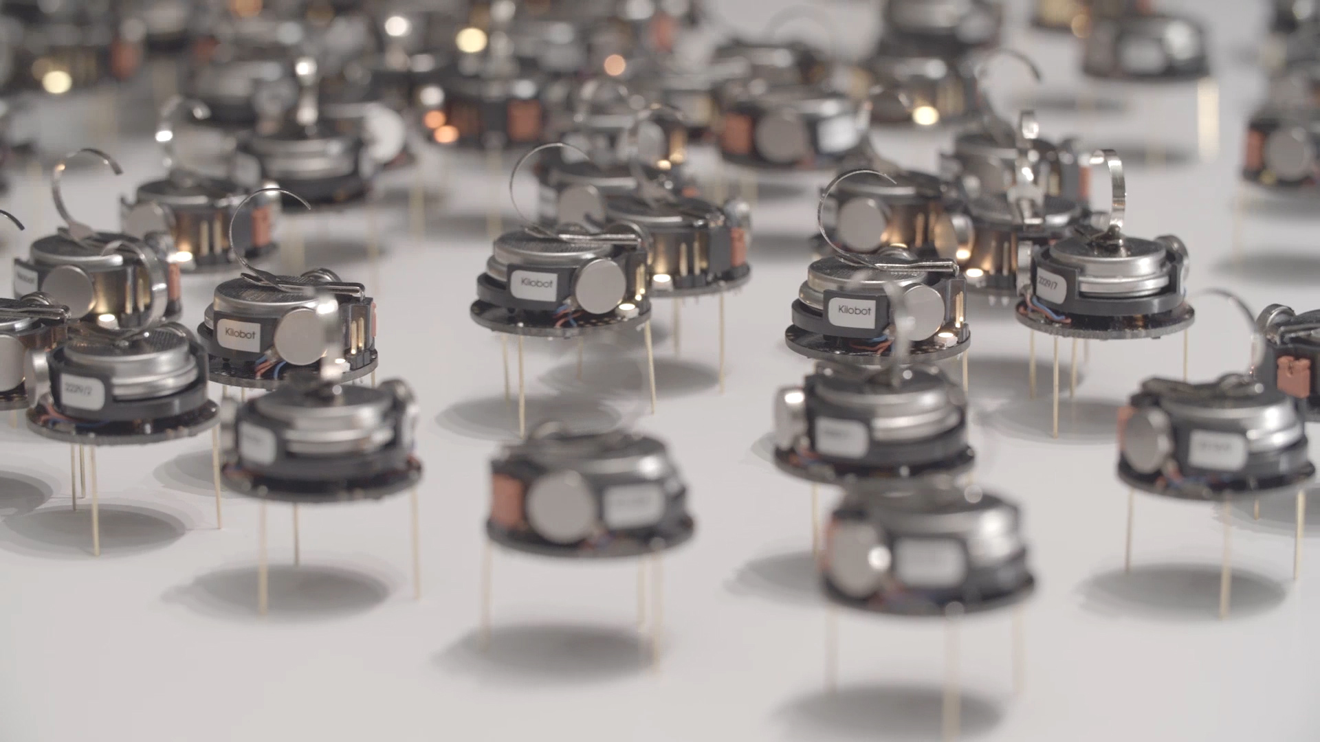 Because kilobots are made from inexpensive parts, they don’t all behave the same way. Some of the 1,000+ robots in the swarm inevitably have faulty components or connections. As a result, engineers must write programs to control the swarm that can handle a few robots making errors or failing altogether.