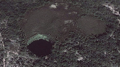 A "cenote," or sinkhole, in the Yucatan Peninsula in Mexico. (Google Earth)
