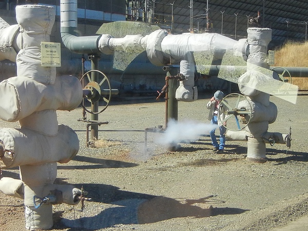 Live steam at The Geysers