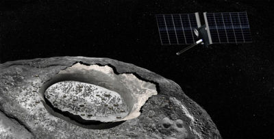 The Psyche mission would explore the large metallic asteroid of the same name--an object whose interior may have been exposed by a collision with another asteroid. 