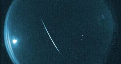 A Quadrantid meteor photographed during the 2014 shower. 