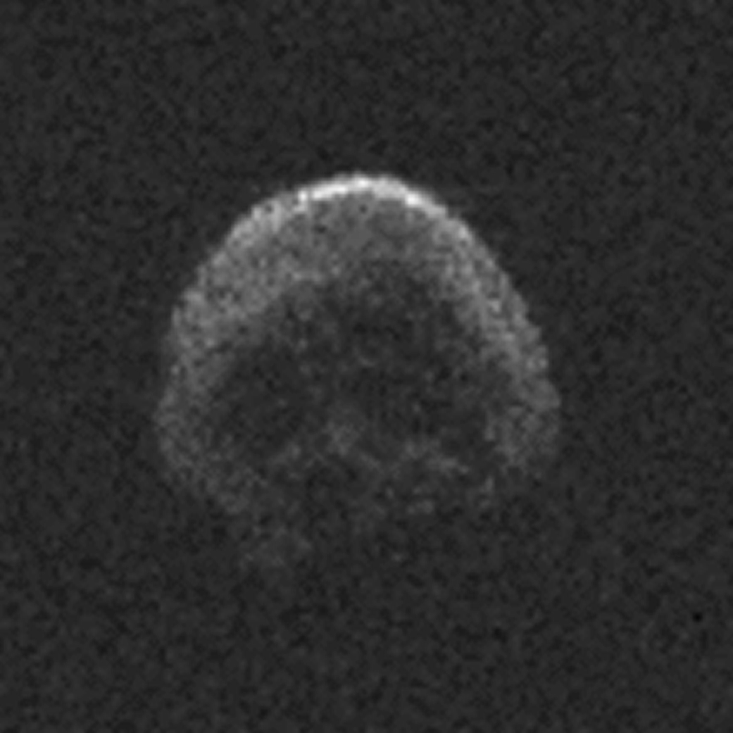 Radar image of the "Halloween Asteroid"--a large Near Earth Object that passed relatively close on October 31, 2015