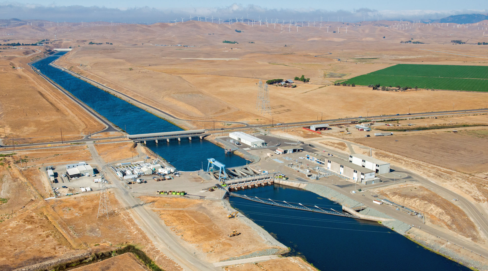 The Banks Pumping plant draws water out of the Delta and sends it hundreds of miles south.
