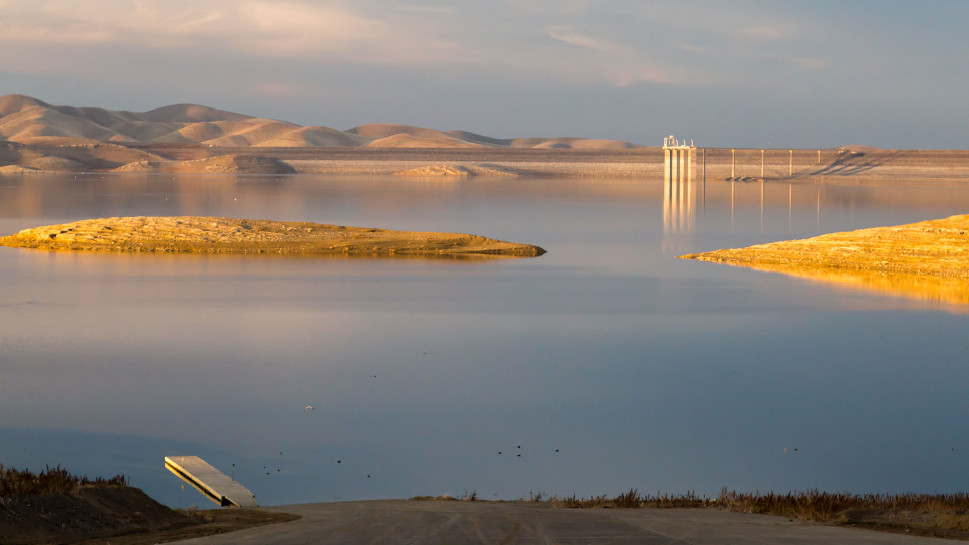 San Luis Reservoir, which serves the Central Valley and Bay Area, is filled entirely by water from the Delta pumping plants.
