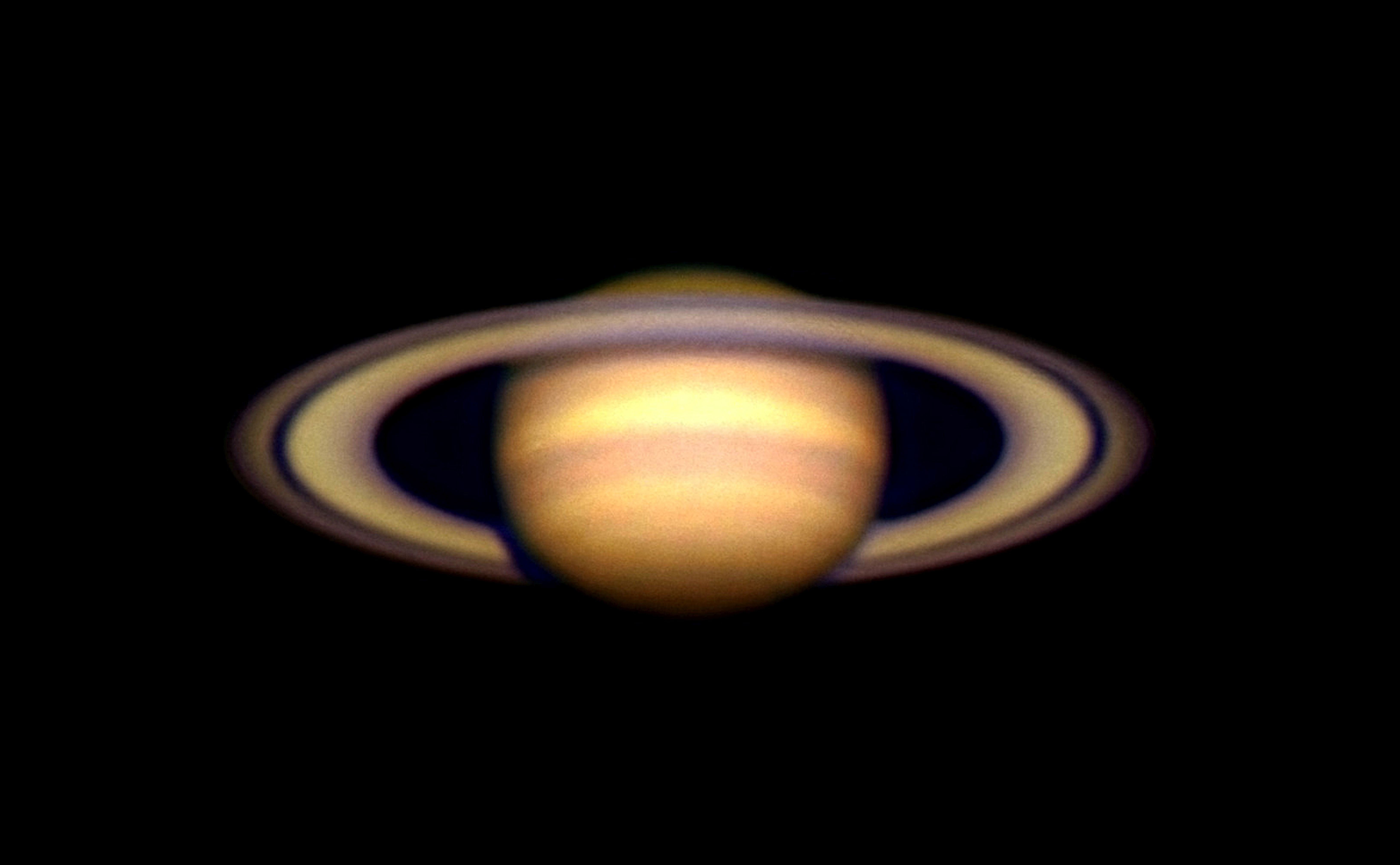 Saturn as seen through Chabot Space & Science Center's 20-inch telescope, Rachel, in 2006. 