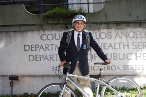 Colleagues say Dr. Mitch Katz rides his bike everywhere, including to work and many appointments. (Photo: Michael Wilson)