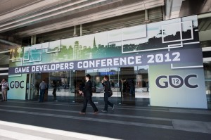 People outside at the Game Developers' Conference at the Moscone Center in San Francisco. (Official GDC: Flickr)