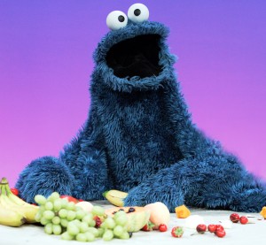 Cookie Monster, now a fruit advocate, will be discussing the importance of eating in moderation at TEDMED. (Photo: PBS) 