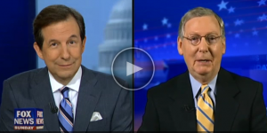 Senate Minority Leader Mitch McConnell (R-Ky) on Fox News Sunday with Chris Wallace earlier this month.
