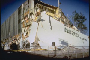 The Kaiser Permanente clinic in Granada Hills, CA was severely damaged in the 1994 Northridge earthquake. (Photo/NOAA)
