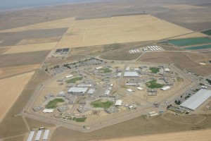 Aerial view of Avenal State Prison, near Coalinga in the Central Valley, where inmates have been hit hard by Valley Fever. (Buzzbo/Flickr)
