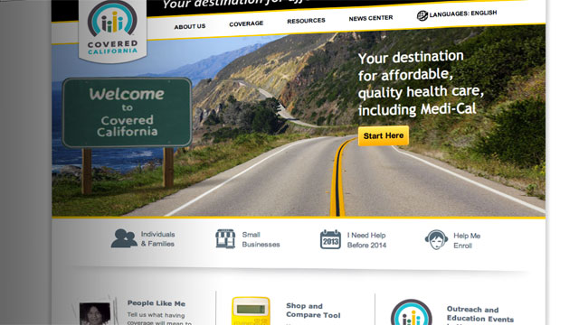 Screenshot from CoveredCA.com, the website of Covered California.