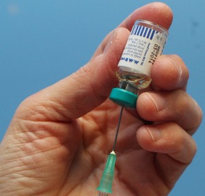 Vial of Measles Mumps and Rubella (MMR) vaccine. (Geoff Caddick/AFP/Getty Images)