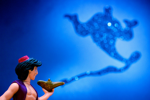 The family first used a scene from the movie "Aladdin" to connect to their son. (JD Hancock/Flickr)