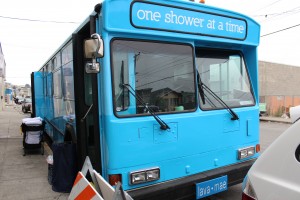 San Francisco donated four retired Muni buses to Lava Mae. (Lynne Shallcross/KQED)