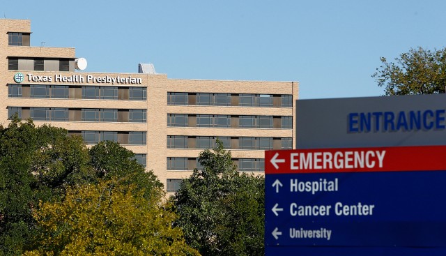Two nurses at Texas Health Presbyterian Hospital in Dallas contracted Ebola from a patient they were treating, but 44 of 48 others who came in contact with the patient, including his fiancee,  have completed their quarantine period and are cleared of the disease. The remaining four should complete their quarantine soon. (Mike Stone/Getty Images)