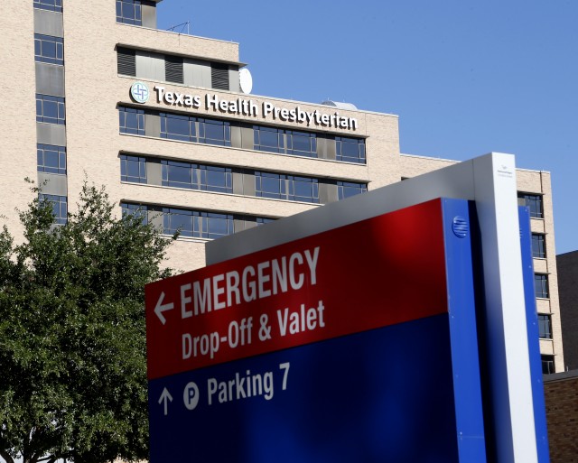 Texas Health Presbyterian Hospital in Dallas where two health care workers. Two nurses there have tested positive for Ebola.  (Stewart F. House/Getty Images)