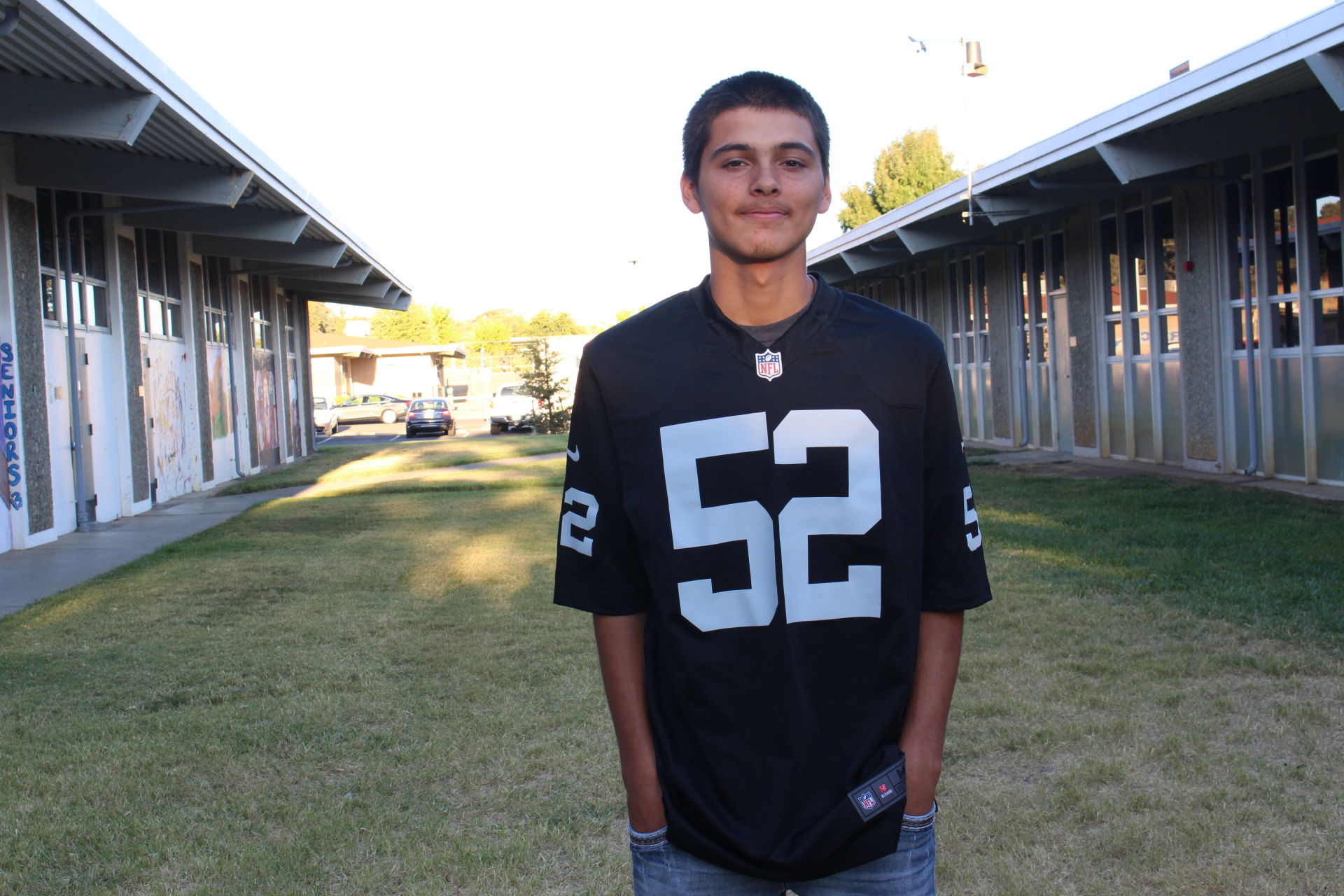 Rodrigo Lupercio plays football, basketball and baseball at Clear Lake High. He says more physical activity through sports at Indian reservations could decrease substance abuse.