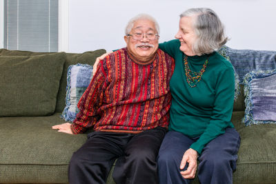 Diana and Yoshi Matsushima at their home in Glendale. Diane is also a caregiver for her sister who has had two major operations in the last few years.