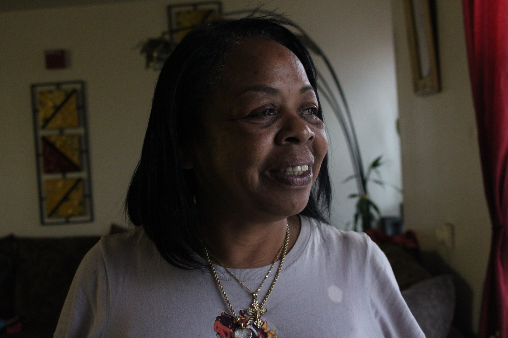Cassandra Steptoe at the apartment she shares with her 8-year-old granddaughter in San Francisco. She credits The Medea Project with helping her improve her overall well-being.