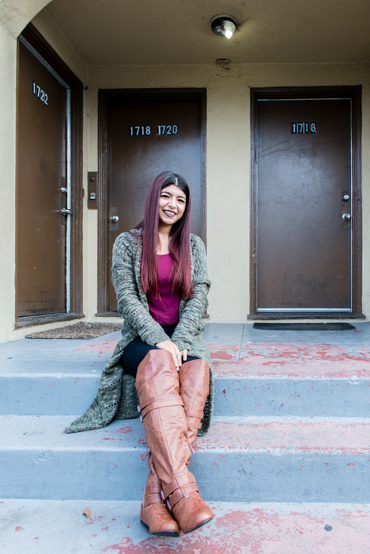 Nubia Flores Miranda, 18, at her home in Oakland. After participating in the mental health program at Life Academy of Health and Bioscience, Miranda decided to major in psychology at San Francisco State University. 