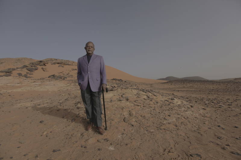 Henry Louis Gates, Jr. gazes out towards the ruins of the ancient city of Meroë in Sudan.