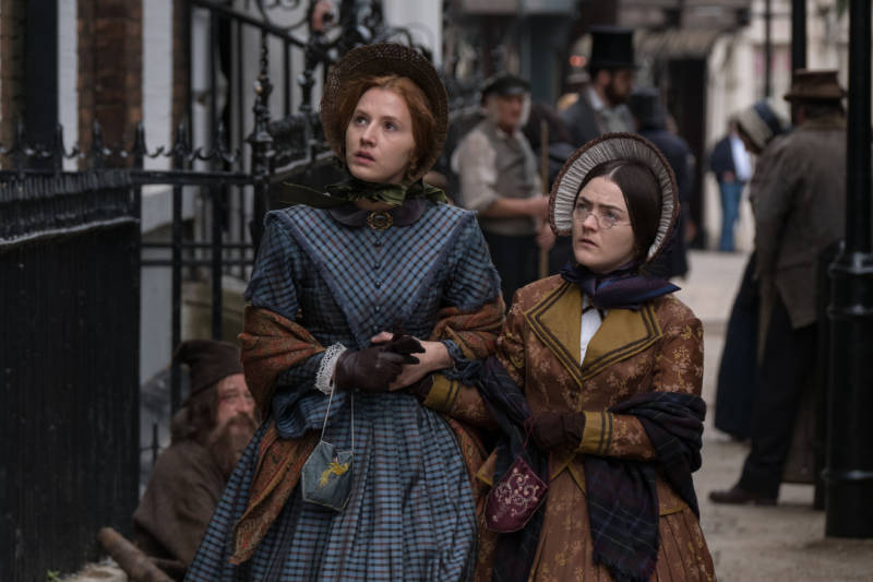 Picture Shows (from left to right): Anne Bronte (CHARLIE MURPHY) and Charlotte Bronte (FINN ATKINS). (Courtesy of Matt Squire/BBC and MASTERPIECE) For editorial use only.