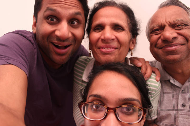 Ravi and Geeta Patel with their parents. (Independent Lens "Meet the Patels")