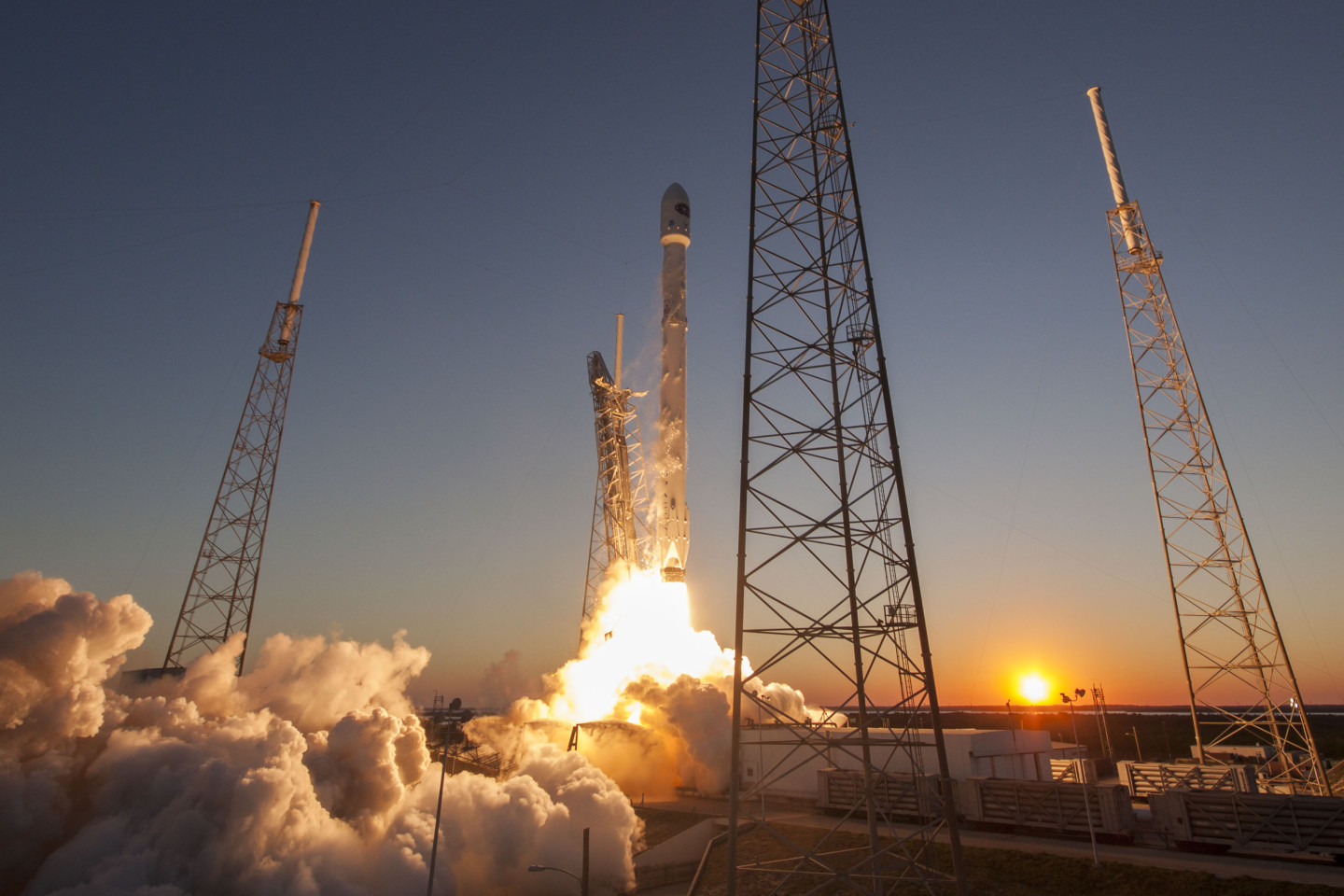 A SpaceX Falcon 9 lifts off from Cape Canaveral, Florida, on Feb. 11, carrying NASA's Deep Space Climate Observatory mission.  SpaceX